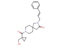 8-{[1-(hydroxymethyl)cyclopropyl]carbonyl}-2-[(2E)-3-phenylprop-2-en-1-yl]-2,8-diazaspiro[4.5]decan-3-one