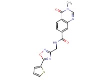 3-methyl-4-oxo-N-{[5-(2-thienyl)-1,2,4-oxadiazol-3-yl]methyl}-3,4-dihydroquinazoline-7-carboxamide
