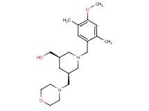 [(3R*,5S*)-1-(4-methoxy-2,5-dimethylbenzyl)-5-(morpholin-4-ylmethyl)piperidin-3-yl]methanol