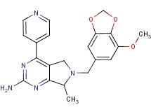 6-[(7-methoxy-1,3-benzodioxol-5-yl)methyl]-7-methyl-4-pyridin-4-yl-6,7-dihydro-5H-pyrrolo[3,4-d]pyrimidin-2-amine