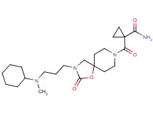 1-[(3-{3-[cyclohexyl(methyl)amino]propyl}-2-oxo-1-oxa-3,8-diazaspiro[4.5]dec-8-yl)carbonyl]cyclopropanecarboxamide