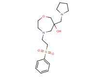 4-[2-(phenylsulfonyl)ethyl]-6-(pyrrolidin-1-ylmethyl)-1,4-oxazepan-6-ol