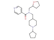 N-[(1-cyclopentyl-4-piperidinyl)methyl]-N-(tetrahydro-2-furanylmethyl)isonicotinamide