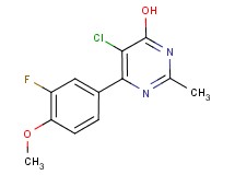 5-chloro-6-(3-fluoro-4-methoxyphenyl)-2-methylpyrimidin-4-ol