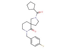 2-(cyclopentylcarbonyl)-7-(4-fluorobenzyl)-2,7-diazaspiro[4.5]decan-6-one