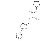 N-cyclopentyl-2-({[2-(2-thienyl)-1,3-thiazol-4-yl]methyl}amino)propanamide