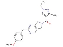 6-[(1-ethyl-3-methyl-1H-pyrazol-4-yl)carbonyl]-2-(4-methoxybenzyl)-6,7-dihydro-5H-pyrrolo[3,4-d]pyrimidine