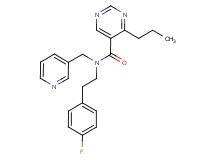 N-[2-(4-fluorophenyl)ethyl]-4-propyl-N-(pyridin-3-ylmethyl)pyrimidine-5-carboxamide
