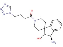 (2R*,3R*)-3-amino-1'-[4-(1H-tetrazol-1-yl)butanoyl]-2,3-dihydrospiro[indene-1,4'-piperidin]-2-ol