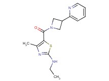 N-ethyl-4-methyl-5-{[3-(2-pyridinyl)-1-azetidinyl]carbonyl}-1,3-thiazol-2-amine