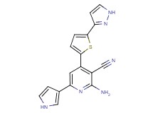 2-amino-4-[5-(1H-pyrazol-3-yl)-2-thienyl]-6-(1H-pyrrol-3-yl)nicotinonitrile