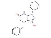 4-benzyl-1-cyclohexyl-3-hydroxy-1,4,5,7-tetrahydro-6H-pyrazolo[3,4-b]pyridin-6-one