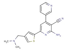 2'-amino-6'-{4-[(dimethylamino)methyl]-2-thienyl}-3,4'-bipyridine-3'-carbonitrile