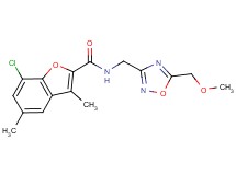 7-chloro-N-{[5-(methoxymethyl)-1,2,4-oxadiazol-3-yl]methyl}-3,5-dimethyl-1-benzofuran-2-carboxamide
