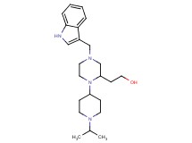 2-[4-(1H-indol-3-ylmethyl)-1-(1-isopropyl-4-piperidinyl)-2-piperazinyl]ethanol