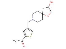 1-{4-[(3-hydroxy-1-oxa-8-azaspiro[4.5]dec-8-yl)methyl]-2-thienyl}ethanone