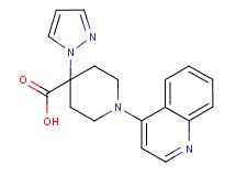 4-(1H-pyrazol-1-yl)-1-quinolin-4-ylpiperidine-4-carboxylic acid