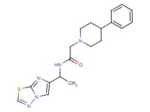 N-(1-imidazo[2,1-b][1,3,4]thiadiazol-6-ylethyl)-2-(4-phenyl-1-piperidinyl)acetamide