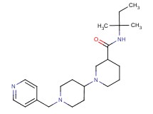 N-(1,1-dimethylpropyl)-1'-(pyridin-4-ylmethyl)-1,4'-bipiperidine-3-carboxamide
