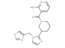 3-({3-[1-(1,3-thiazol-4-ylmethyl)-1H-imidazol-2-yl]-1-piperidinyl}carbonyl)-2-pyridinol