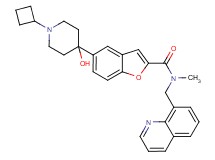 5-(1-cyclobutyl-4-hydroxy-4-piperidinyl)-N-methyl-N-(8-quinolinylmethyl)-1-benzofuran-2-carboxamide