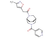 (1S*,5R*)-3-isonicotinoyl-6-[(3-methyl-5-isoxazolyl)acetyl]-3,6-diazabicyclo[3.2.2]nonane