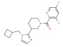 2-({3-[1-(cyclobutylmethyl)-1H-imidazol-2-yl]-1-piperidinyl}carbonyl)-3,5-difluoropyridine