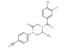 4-[4-(3-chloro-4-hydroxybenzoyl)-5-methyl-2-oxo-1-piperazinyl]benzonitrile