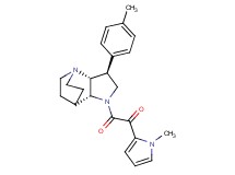 2-[(2R*,3S*,6R*)-3-(4-methylphenyl)-1,5-diazatricyclo[5.2.2.0~2,6~]undec-5-yl]-1-(1-methyl-1H-pyrrol-2-yl)-2-oxoethanone