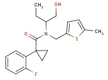 1-(2-fluorophenyl)-N-[1-(hydroxymethyl)propyl]-N-[(5-methyl-2-thienyl)methyl]cyclopropanecarboxamide