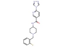 N-[1-(2-fluorobenzyl)piperidin-4-yl]-6-(4H-1,2,4-triazol-4-yl)nicotinamide