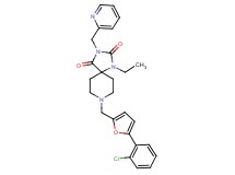 8-{[5-(2-chlorophenyl)-2-furyl]methyl}-1-ethyl-3-(2-pyridinylmethyl)-1,3,8-triazaspiro[4.5]decane-2,4-dione