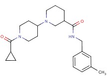 1'-(cyclopropylcarbonyl)-N-(3-methylbenzyl)-1,4'-bipiperidine-3-carboxamide