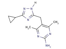 5-[(3-cyclopropyl-1H-1,2,4-triazol-5-yl)methyl]-4,6-dimethylpyrimidin-2-amine