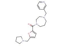 1-(3-pyridinylmethyl)-4-[5-(1-pyrrolidinylmethyl)-2-furoyl]-1,4-diazepane