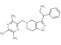 3-(1-phenylpropyl)-5-[(3,5,6-trimethyl-2-pyrazinyl)methyl]-4,5,6,7-tetrahydro-1H-pyrazolo[4,3-c]pyridine