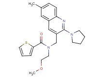 N-(2-methoxyethyl)-N-{[6-methyl-2-(1-pyrrolidinyl)-3-quinolinyl]methyl}-2-thiophenecarboxamide