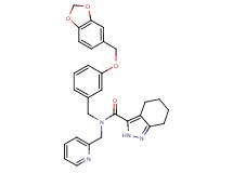 N-[3-(1,3-benzodioxol-5-ylmethoxy)benzyl]-N-(2-pyridinylmethyl)-4,5,6,7-tetrahydro-2H-indazole-3-carboxamide