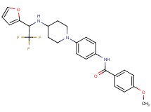 4-methoxy-N-[4-(4-{[2,2,2-trifluoro-1-(2-furyl)ethyl]amino}-1-piperidinyl)phenyl]benzamide