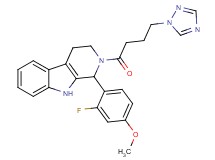 1-(2-fluoro-4-methoxyphenyl)-2-[4-(1H-1,2,4-triazol-1-yl)butanoyl]-2,3,4,9-tetrahydro-1H-beta-carboline