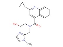 2-cyclopropyl-N-(2-hydroxyethyl)-N-[(1-methyl-1H-imidazol-2-yl)methyl]quinoline-4-carboxamide