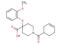 1-(3-cyclohexen-1-ylcarbonyl)-4-(2-methoxyphenoxy)-4-piperidinecarboxylic acid