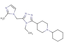 1-cyclohexyl-4-{4-ethyl-5-[(2-methyl-1H-imidazol-1-yl)methyl]-4H-1,2,4-triazol-3-yl}piperidine