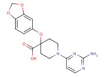 1-(2-aminopyrimidin-4-yl)-4-(1,3-benzodioxol-5-yloxy)piperidine-4-carboxylic acid