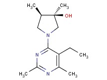 (3R*,4R*)-1-(5-ethyl-2,6-dimethyl-4-pyrimidinyl)-3,4-dimethyl-3-pyrrolidinol