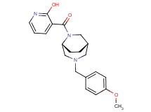 3-{[(1S*,5R*)-3-(4-methoxybenzyl)-3,6-diazabicyclo[3.2.2]non-6-yl]carbonyl}-2-pyridinol