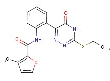 N-{2-[3-(ethylthio)-5-oxo-4,5-dihydro-1,2,4-triazin-6-yl]phenyl}-3-methyl-2-furamide