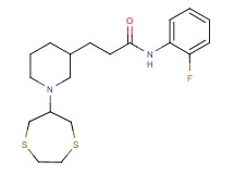 3-[1-(1,4-dithiepan-6-yl)-3-piperidinyl]-N-(2-fluorophenyl)propanamide