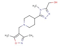 (5-{1-[(3,5-dimethylisoxazol-4-yl)methyl]piperidin-4-yl}-4-methyl-4H-1,2,4-triazol-3-yl)methanol