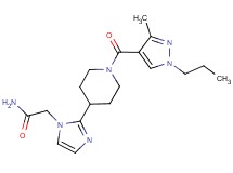 2-(2-{1-[(3-methyl-1-propyl-1H-pyrazol-4-yl)carbonyl]-4-piperidinyl}-1H-imidazol-1-yl)acetamide